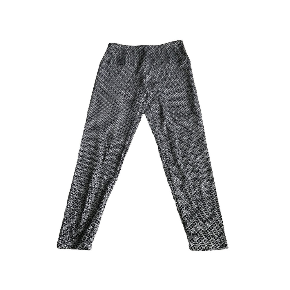 Lulu-B Ankle Legging/Pant Womens Size Small Black & White Geometric Stretch